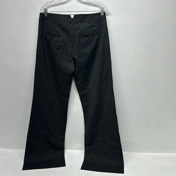 MaxMara Weekend Trouser Pants Relaxed Sport Wool Blend Pinstriped Gray Size 42 - Picture 5 of 10